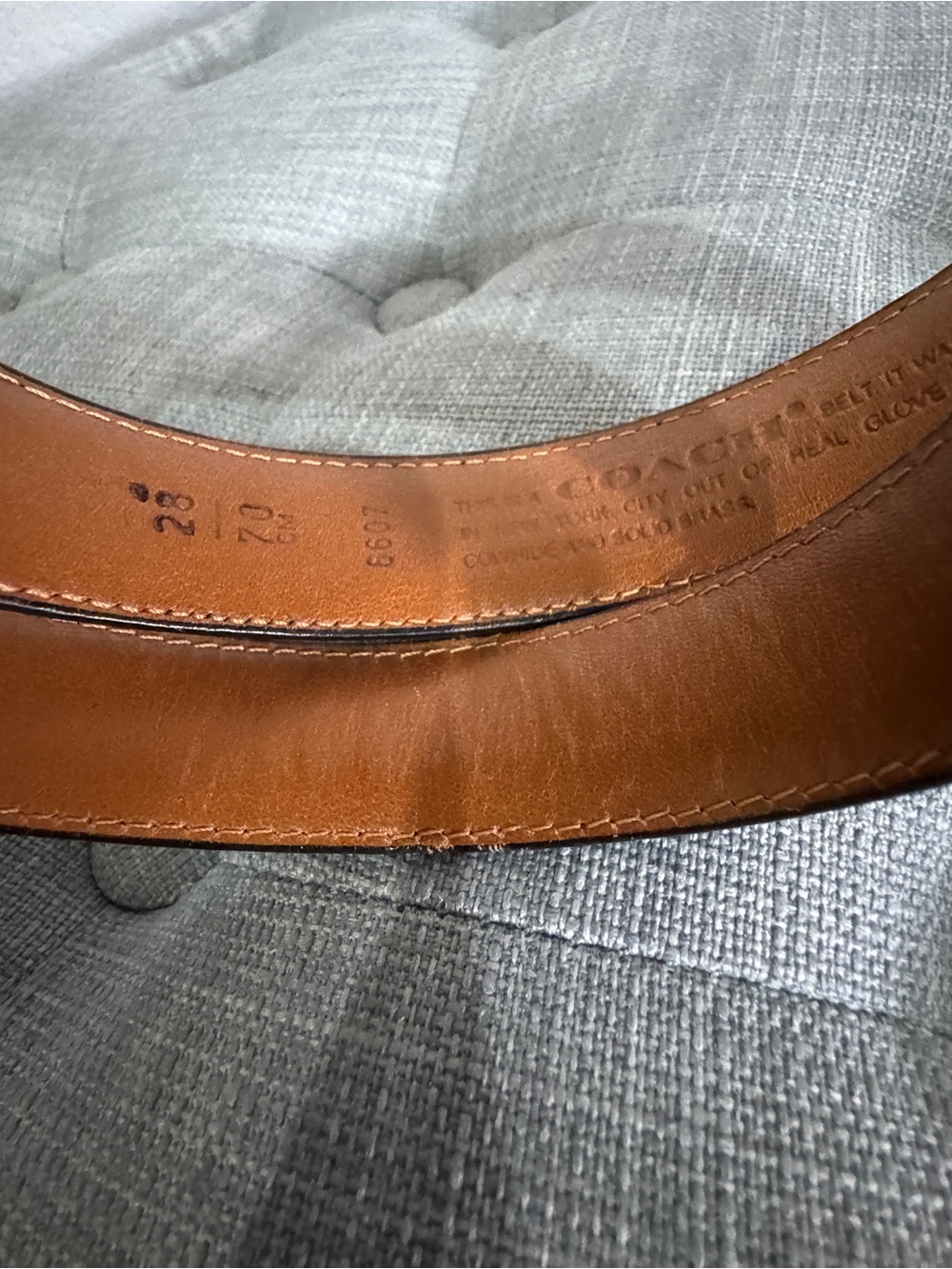 Coach vintage gray leather belt - Picture 6 of 12